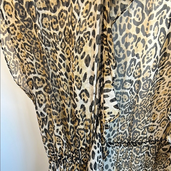 Victoria Secret Silk Cheetah Print Sheer Maxi Dress/Coverup/Robe | One Size - Picture 6 of 8